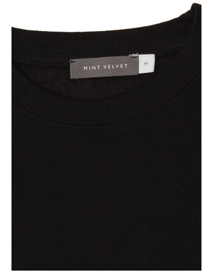MINT VELVET Womens Sweatshirt Jumper UK 14 Medium Black