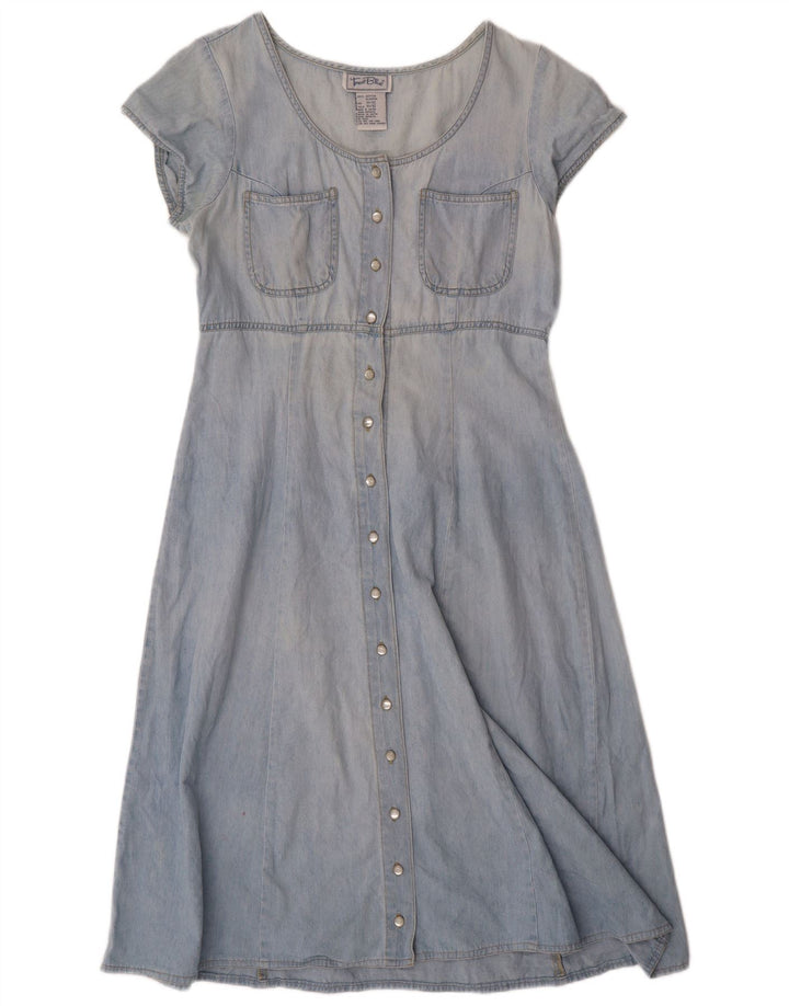 VINTAGE Womens Denim Dress Size 11/12 Medium Blue Cotton