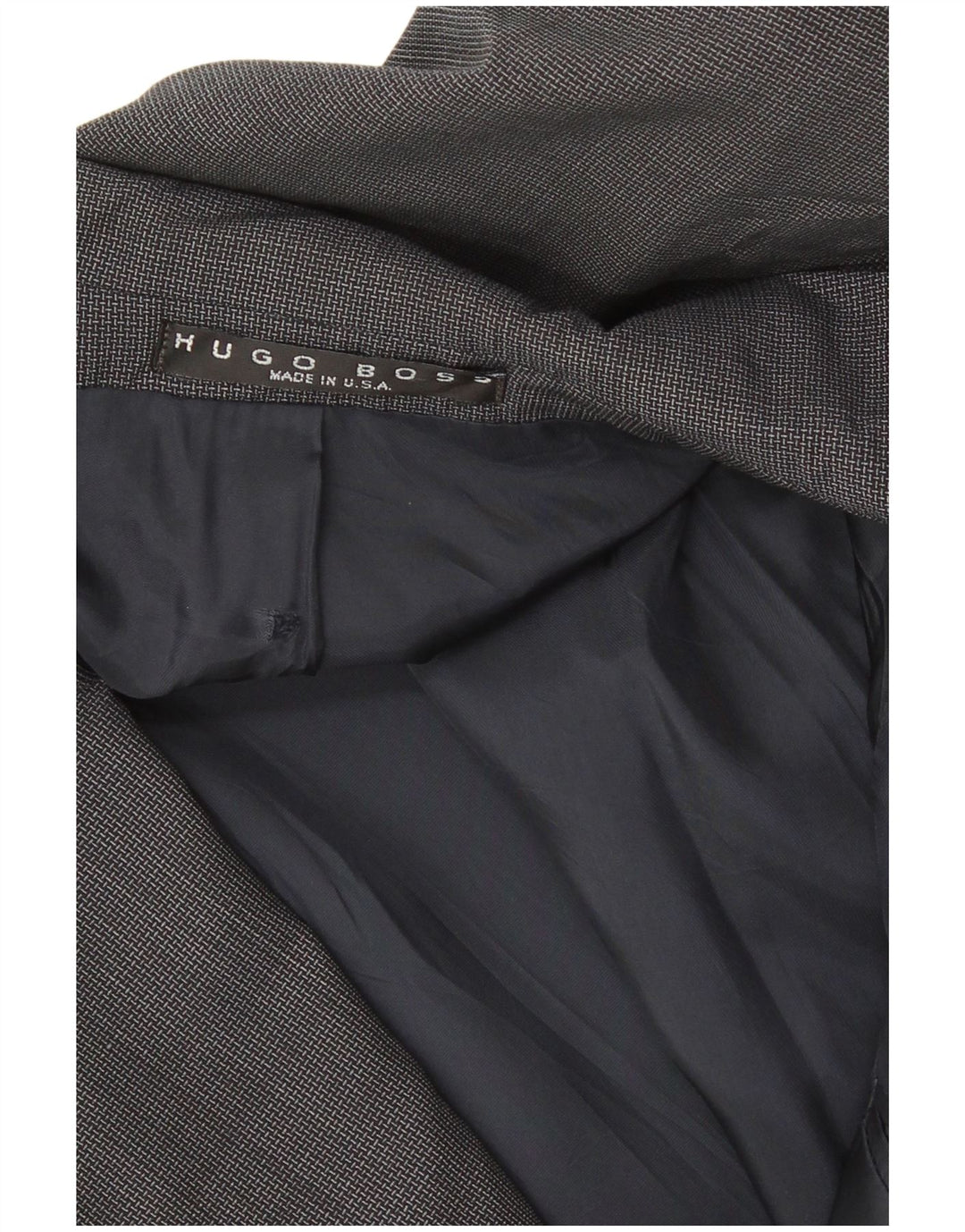 Hugo Boss Mens 2 Button Blazer Jacket UK 42 XL Grey Virgin Wool