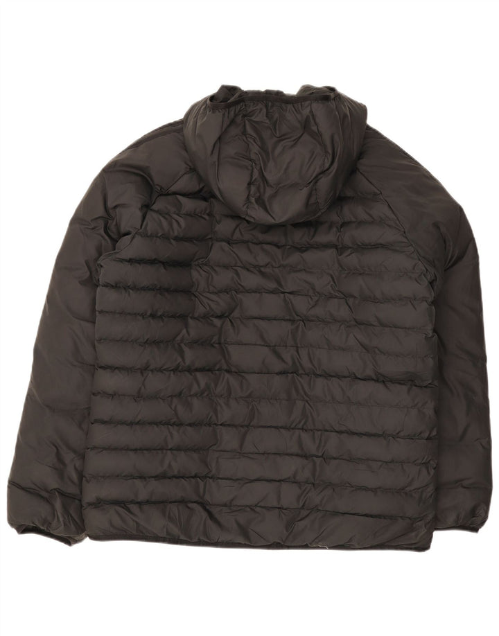 Adidas Mens Hooded Padded Jacket UK 40 Large Black Polyester