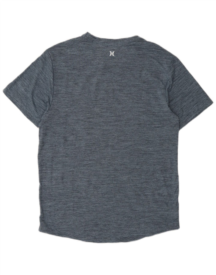 Hurley Mens Graphic T-Shirt Top Medium Navy Blue Flecked Polyester