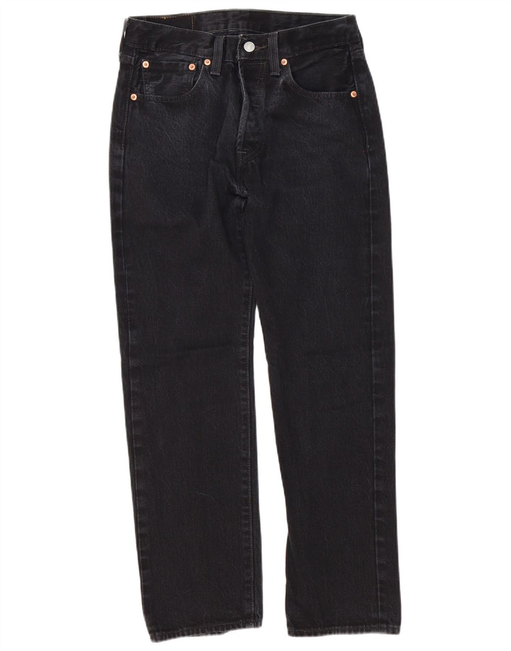 Levi's Mens 501 Straight Jeans W29 L30 Black Cotton