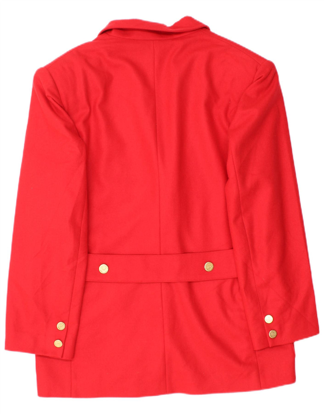 Laura Biagiotti Womens 2 Button Blazer Jacket IT 48 XL Red Wool