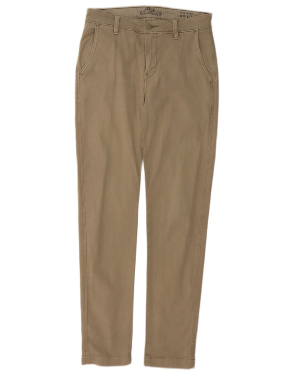 Levi's Womens Slim Tapered Chino Trousers  W28 L30 Beige Cotton