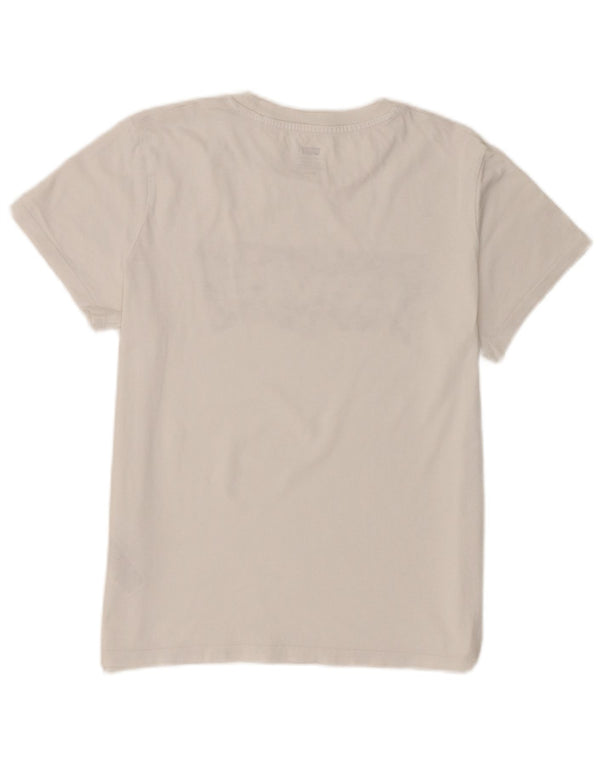 Levi's Womens Graphic T-Shirt Top UK 12 Medium White Cotton