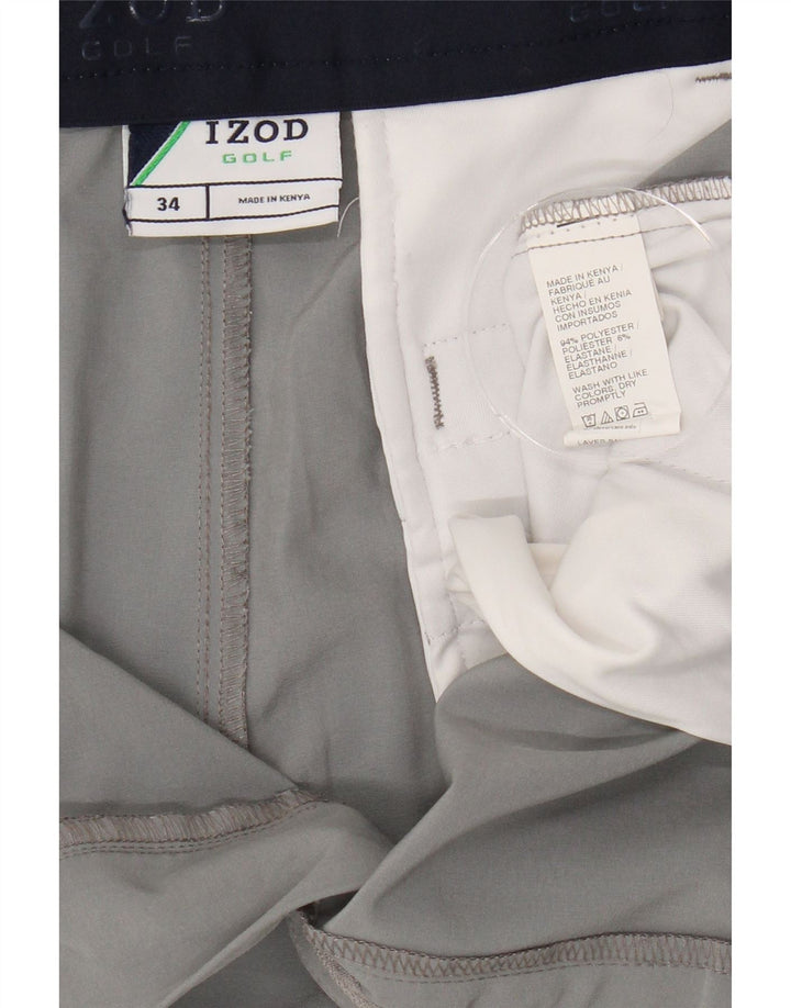 IZOD Mens Cargo Shorts W34 Large Grey Polyester Vintage Izod and Second-Hand Izod from Messina Hembry 