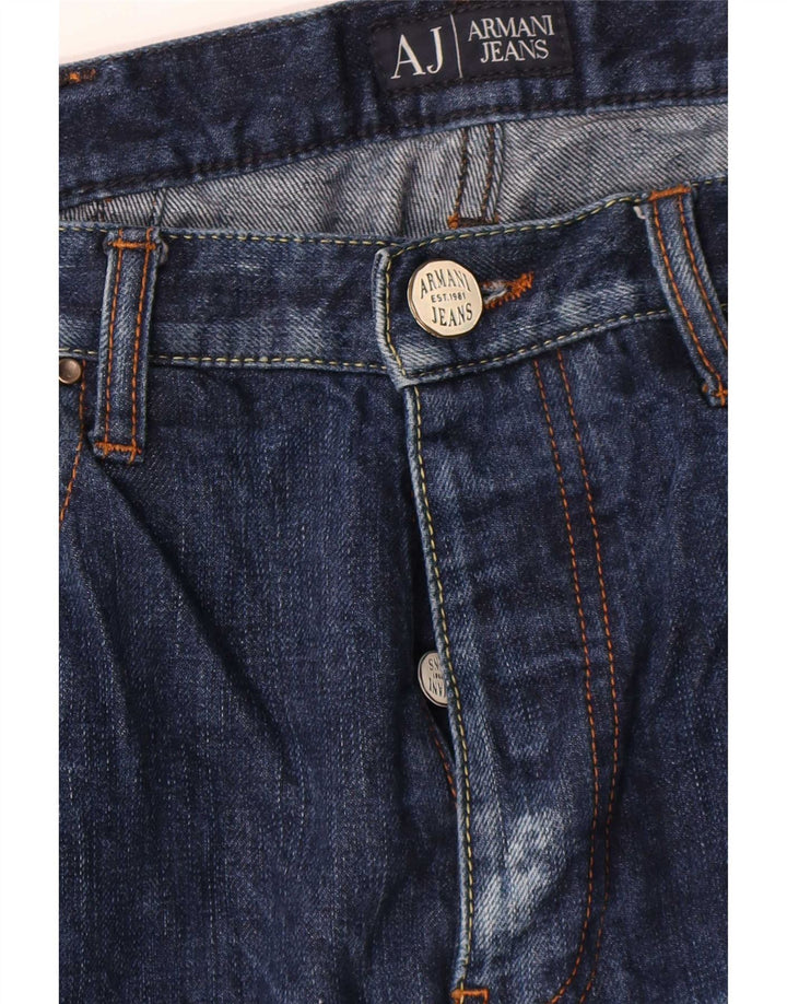 Armani Mens Straight Jeans W32 L35 Navy Blue