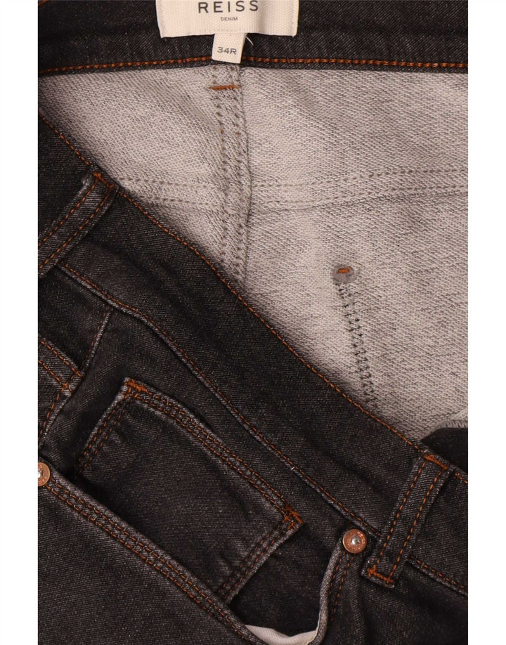 Reiss Womens Slim Jeans W34 L30 Black Cotton