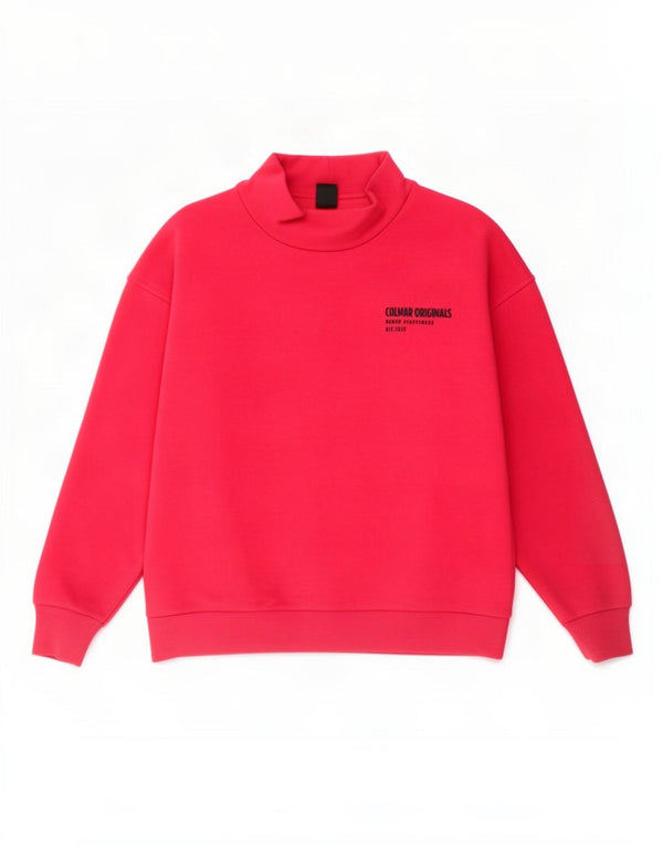 Colmar Womens Graphic Oversized Sweatshirt Jumper UK 10 Small Pink Cotton