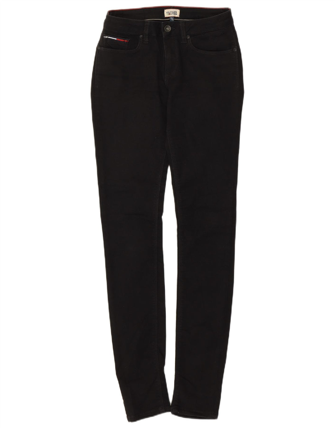 Tommy Hilfiger Womens Slim Jeans W25 L32 Black Cotton
