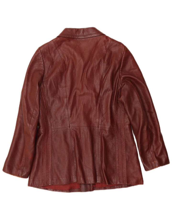 Emme Womens Leather Jacket IT 46 Large Brown