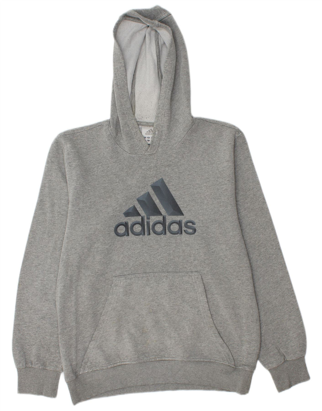 ADIDAS Mens Graphic Hoodie Jumper Medium Grey