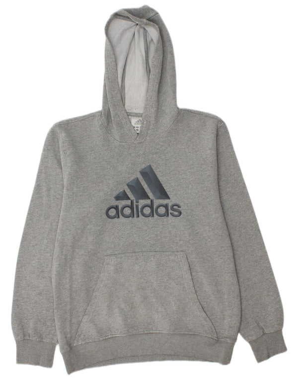 ADIDAS Mens Graphic Hoodie Jumper Medium Grey