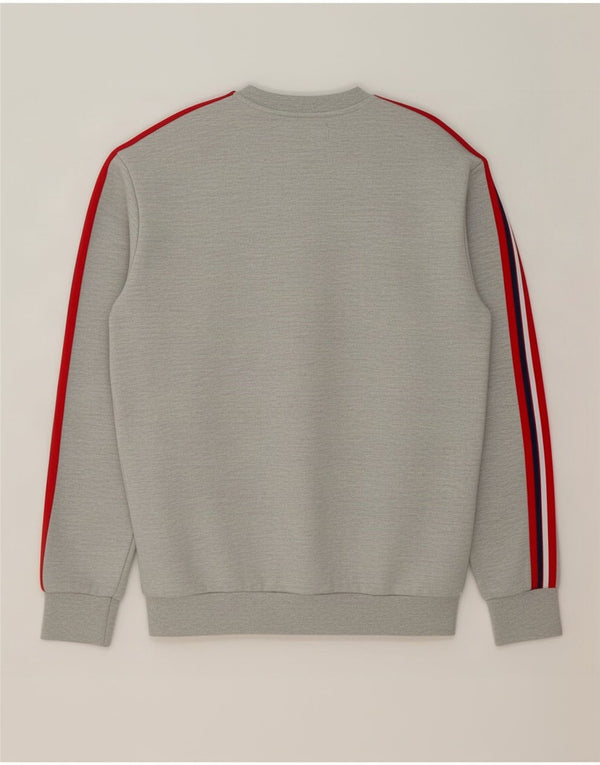 Zara Mens Sweatshirt Jumper Small Grey Colourblock Polyester