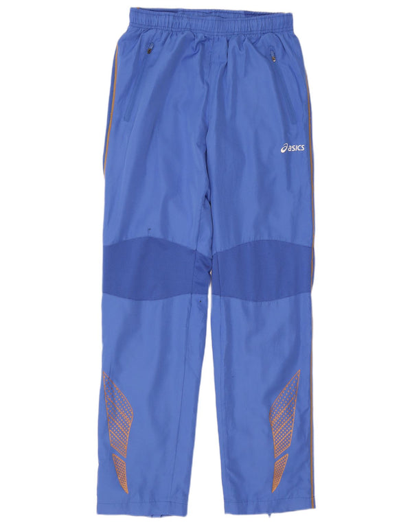 ASICS Mens Tracksuit Trousers Small  Blue Colourblock Polyester