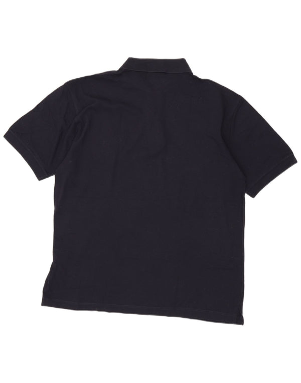 Sergio Tacchini Mens Polo Shirt IT 52 Large Navy Blue Cotton