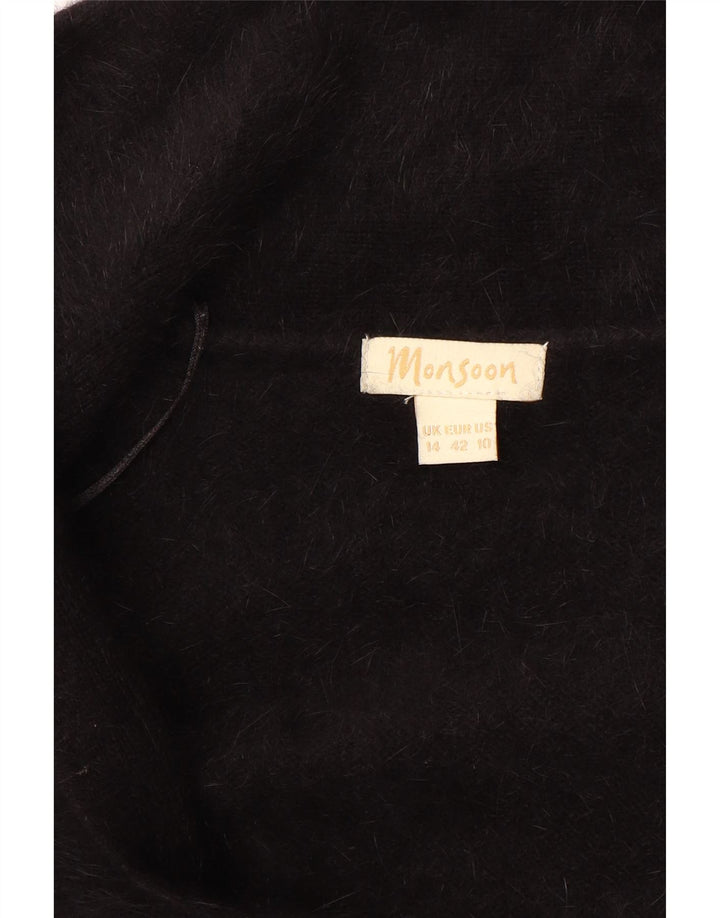 MONSOON Womens Cardigan Sweater UK 14 Large Black