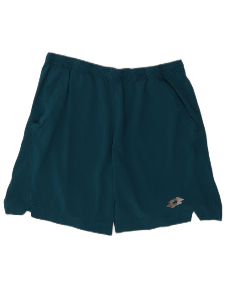 Lotto Mens Sport Shorts Large Blue Polyester