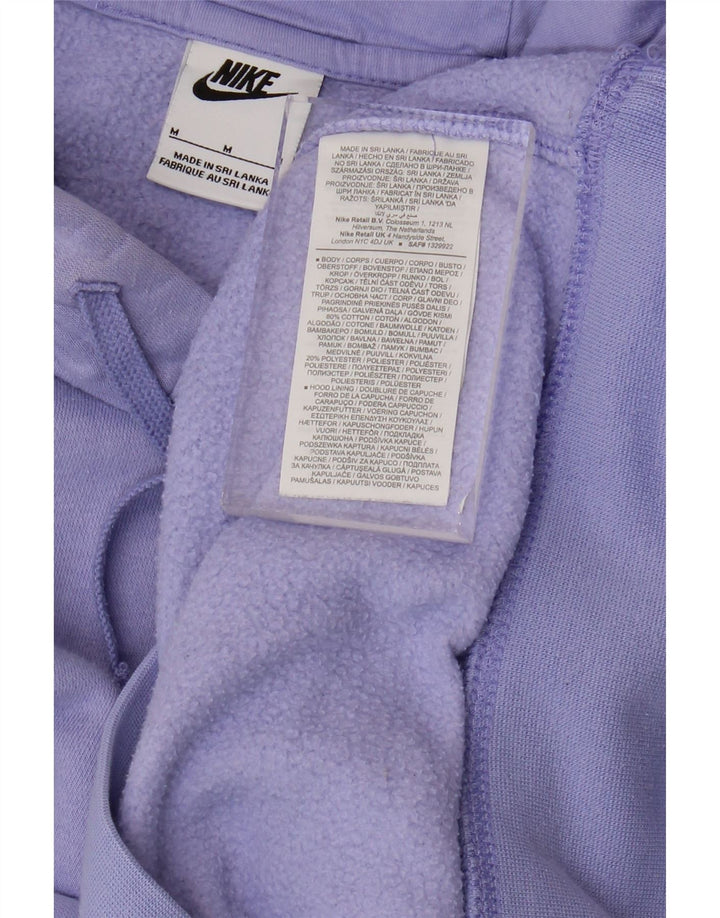 NIKE Mens Hoodie Jumper Medium Purple Cotton