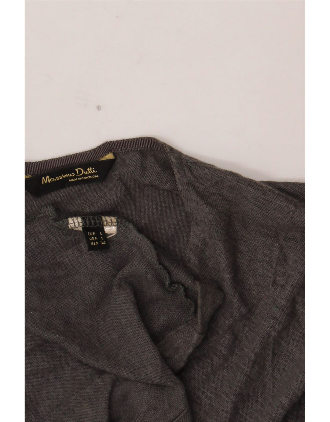 Massimo Dutti Womens Blouse Top UK 16 Large Grey