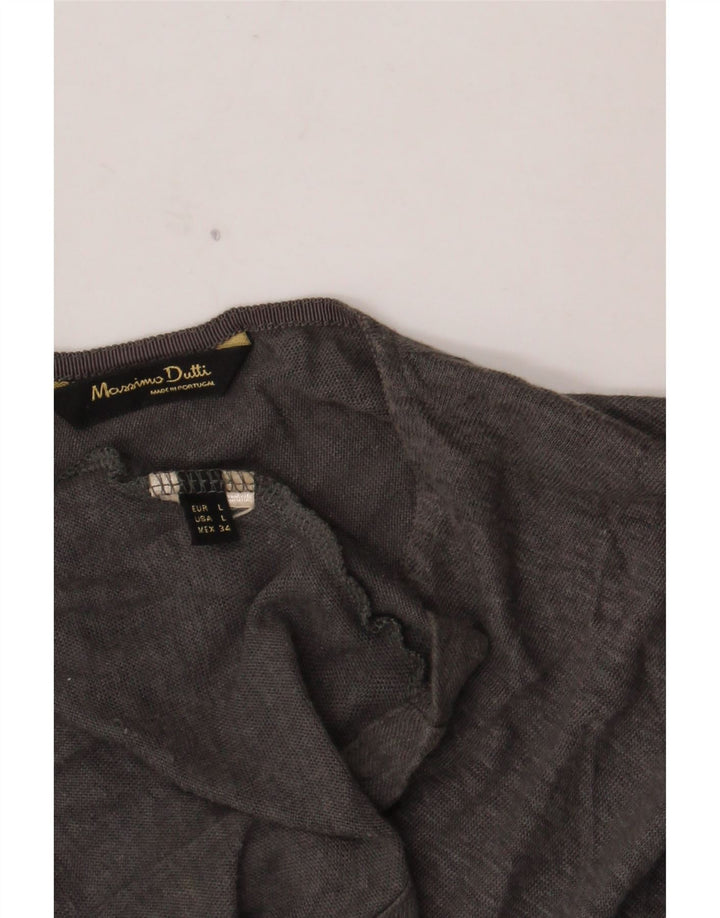 Massimo Dutti Womens Blouse Top UK 16 Large Grey