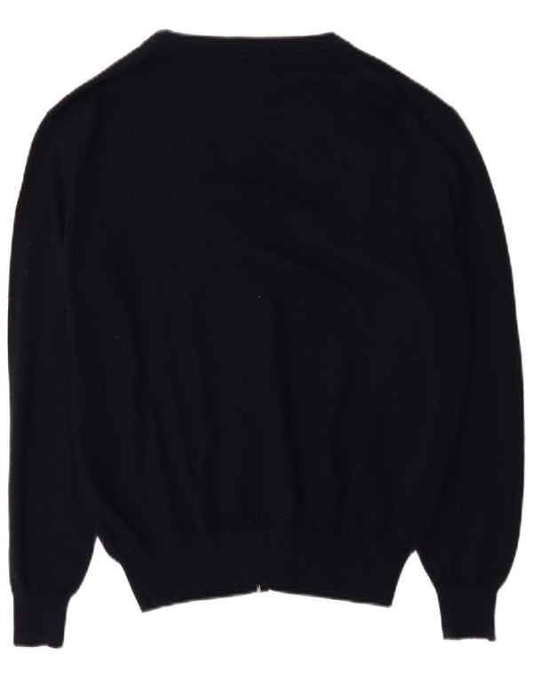 Marks & Spencer Mens Cardigan Sweater Large Navy Blue Acrylic