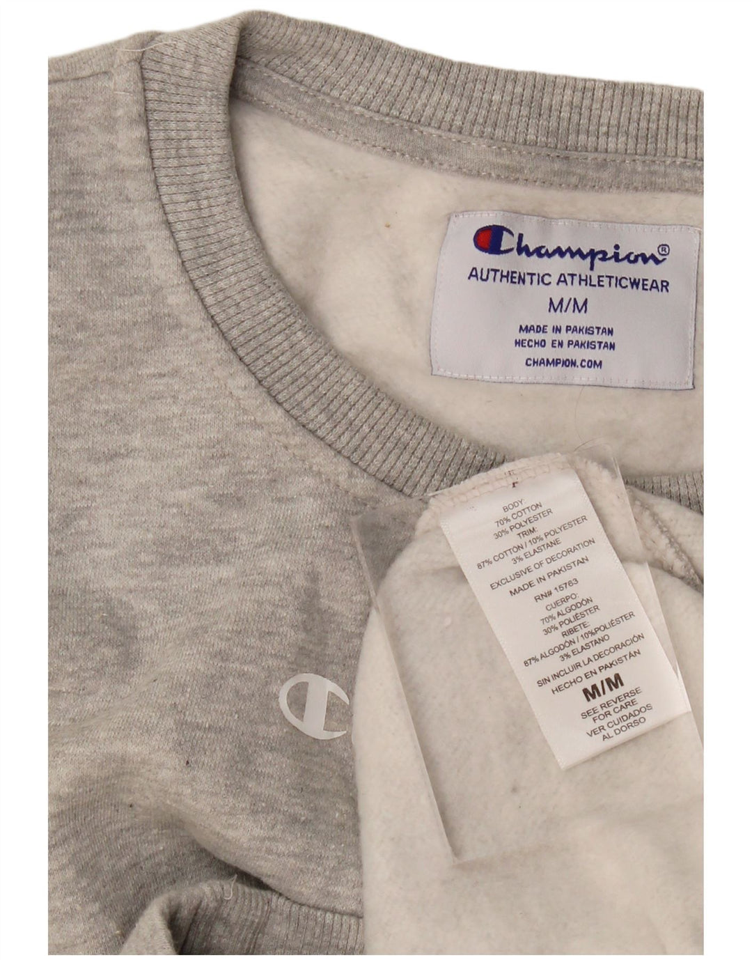 Champion Mens Sweatshirt Jumper Medium Grey Cotton