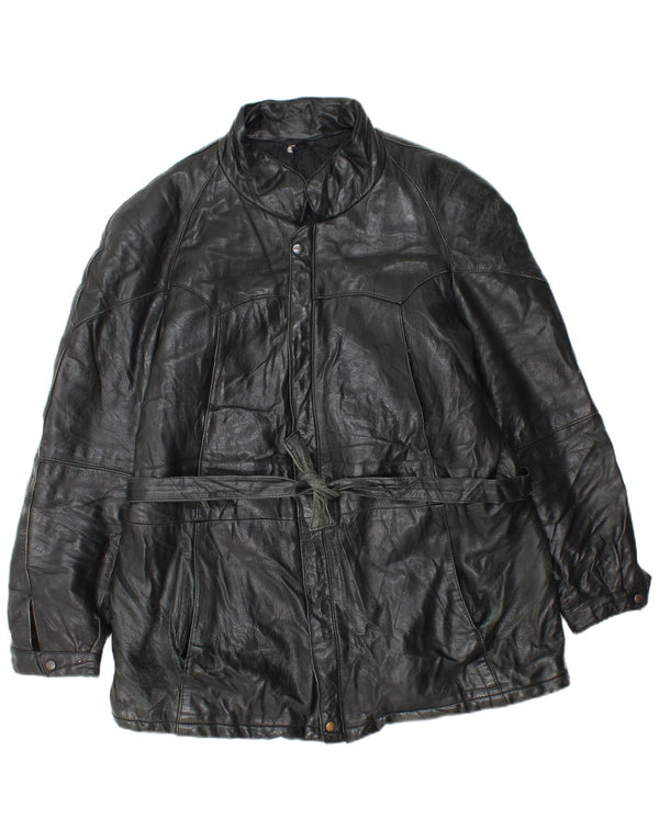Vintage Mens Leather Jacket UK 38 Medium Black