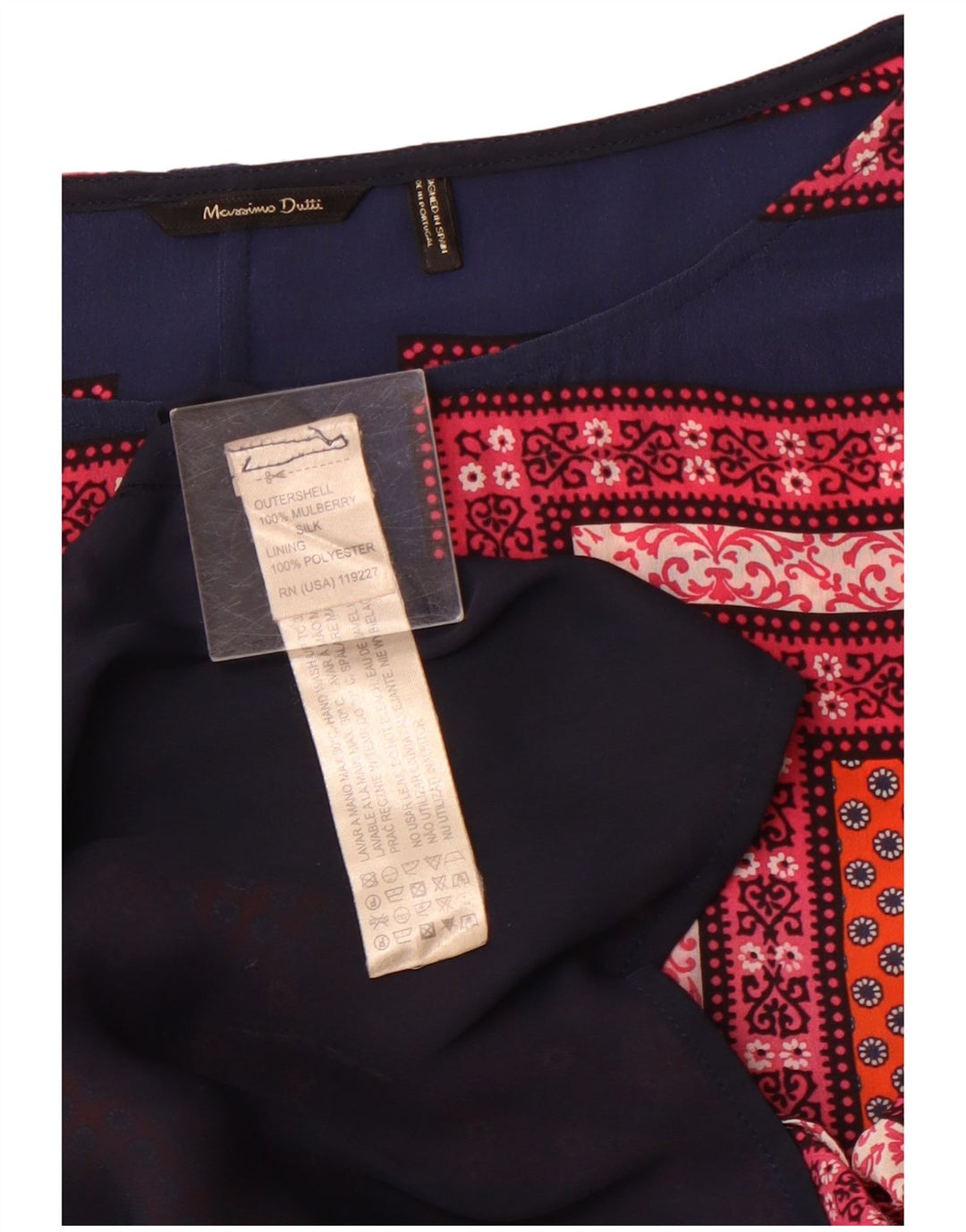 MASSIMO DUTTI Womens 3/4 Sleeve Shift Dress UK 12 Medium Orange Floral