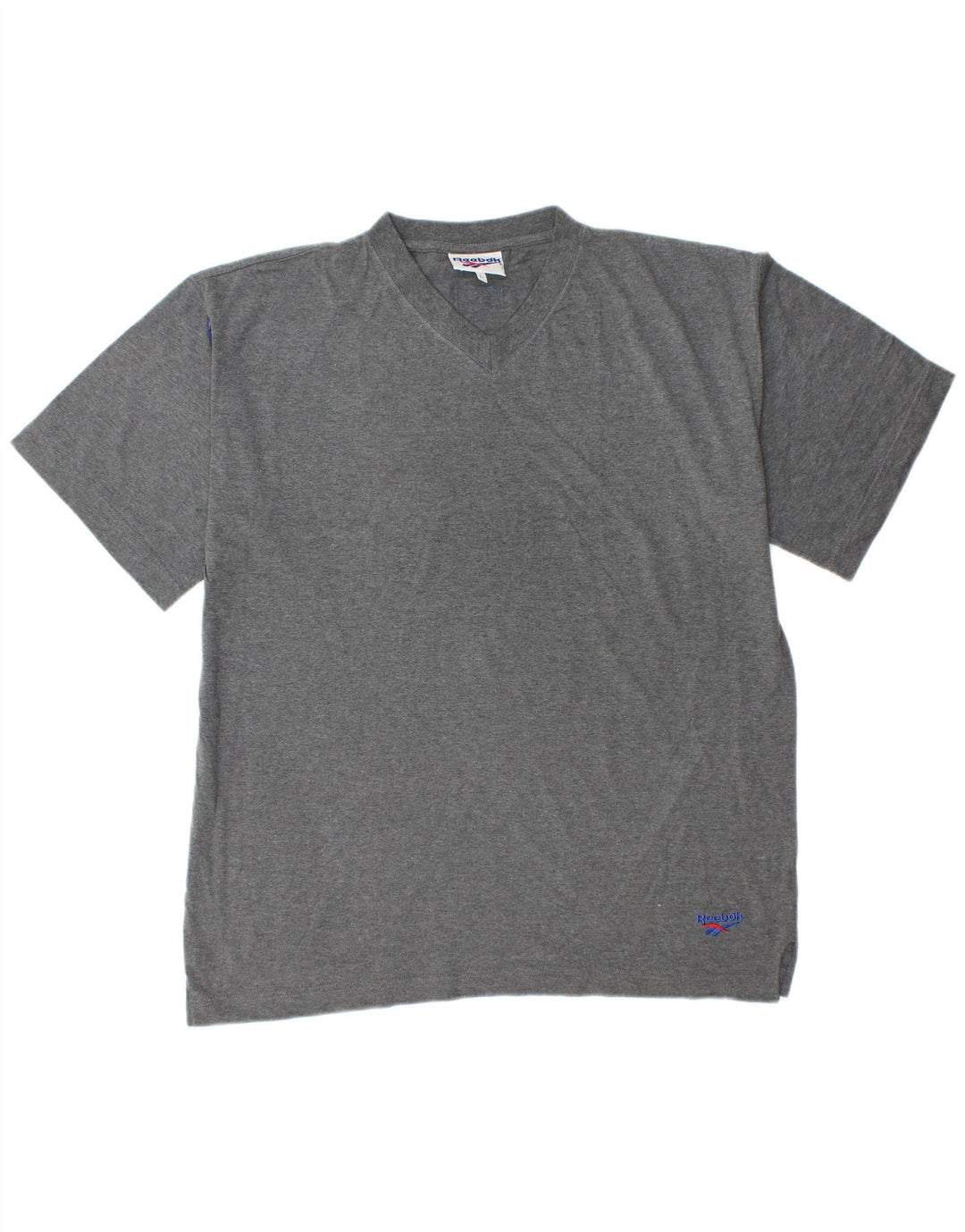 REEBOK Mens T-Shirt Top Large Grey Cotton