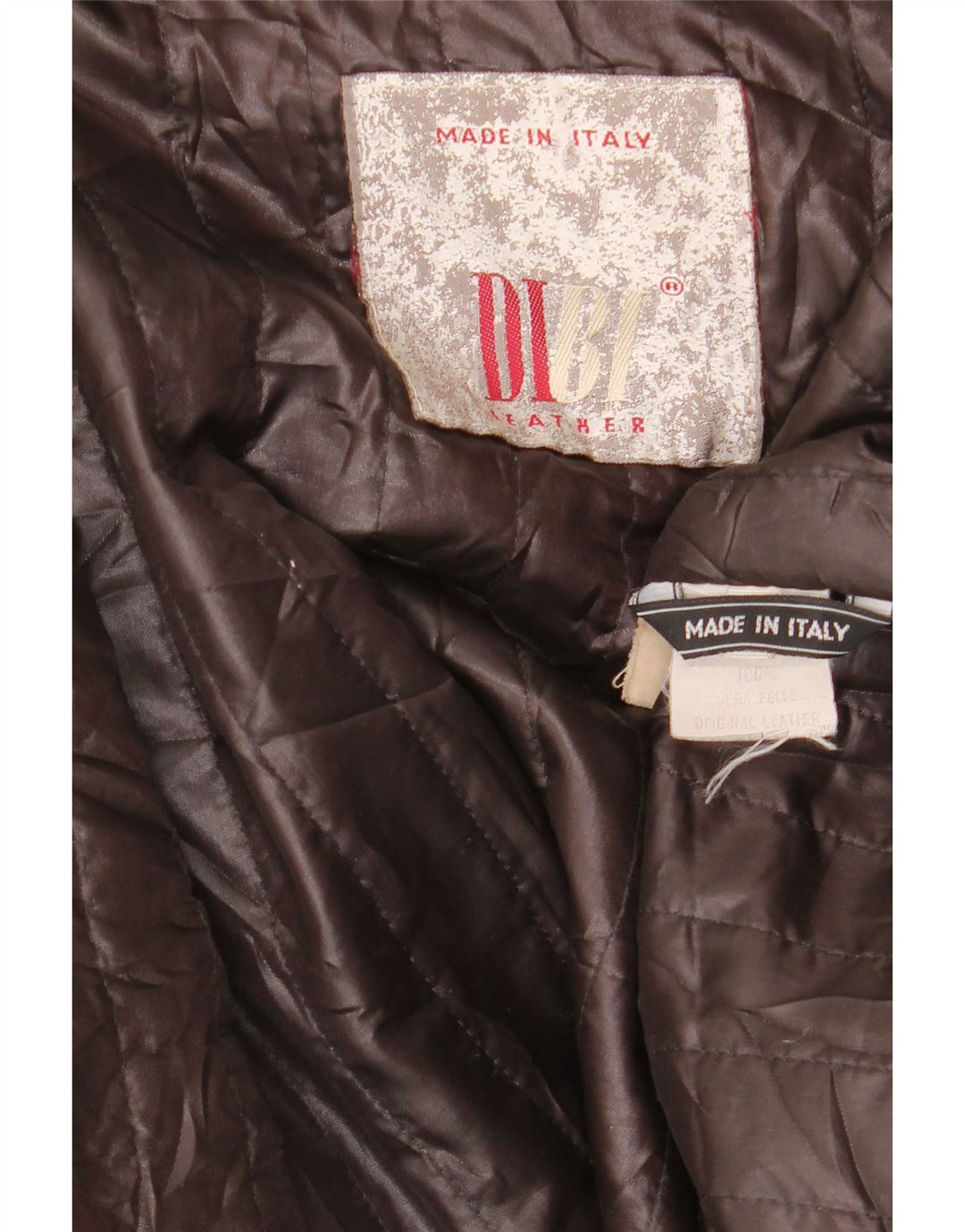 Dibi Mens Leather Jacket UK 42 XL Brown Leather