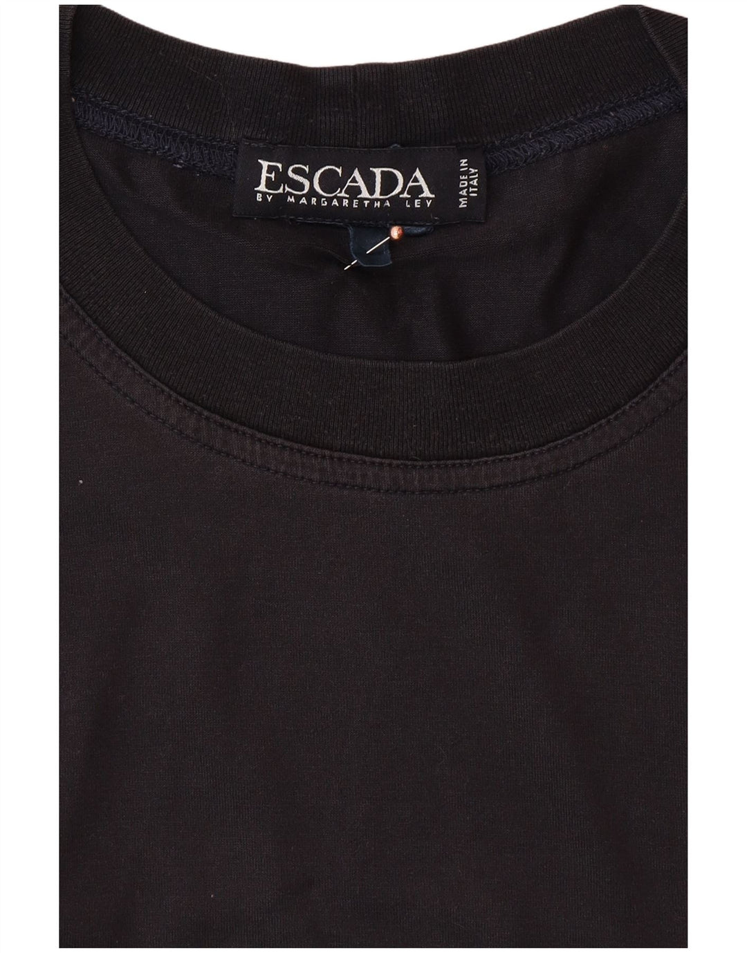 ESCADA Mens T-Shirt Top Large Navy Blue Cotton