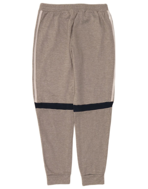 Adidas Boys Tracksuit Trousers Joggers 14-15 Years Grey Colourblock Cotton