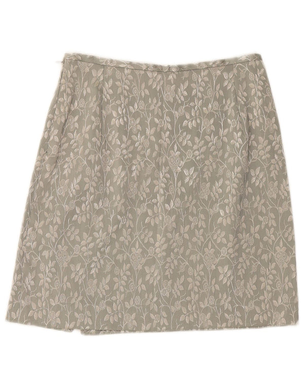 PIU & PIU Womens Mini Skirt IT 44 Medium W28  Grey Floral