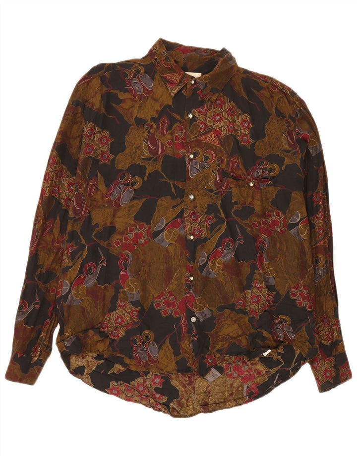 Gianni La Scala Mens Shirt Large Multicoloured Floral