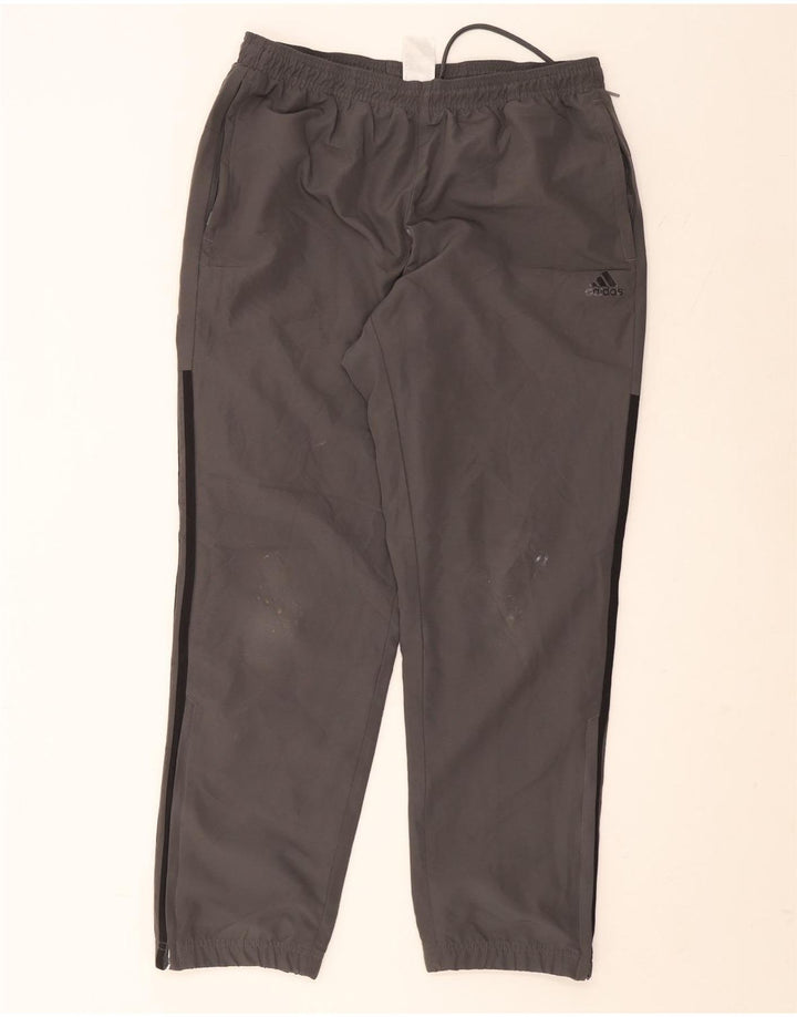 Adidas Mens Tracksuit Trousers Joggers Large  Grey Polyester