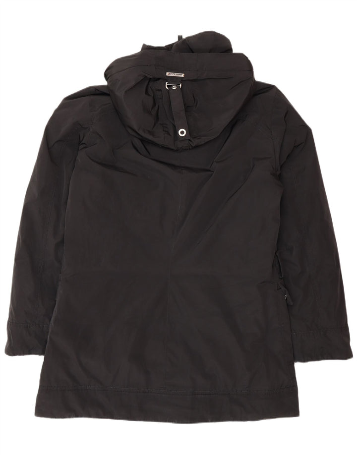 Cape Horn Mens Hooded Windbreaker Coat IT 48 Medium Black Polyester