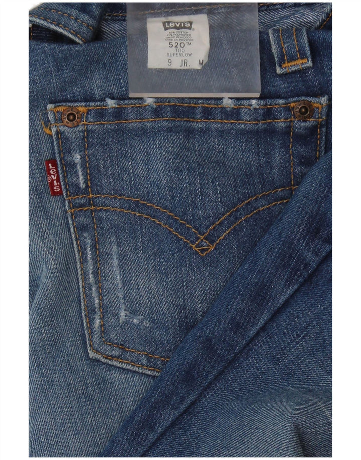 LEVI'S Womens 520 Super Low Bootcut Jeans Medium W30 L33 Blue Cotton