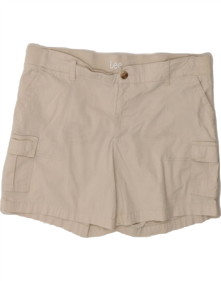 LEE Womens Mid Rise Regular Fit Cargo Shorts W36 XL Beige Vintage Lee and Second-Hand Lee from Messina Hembry 