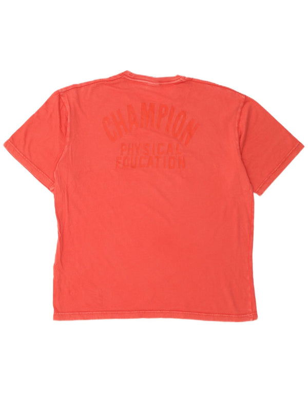 Champion Mens T-Shirt Top Small Orange