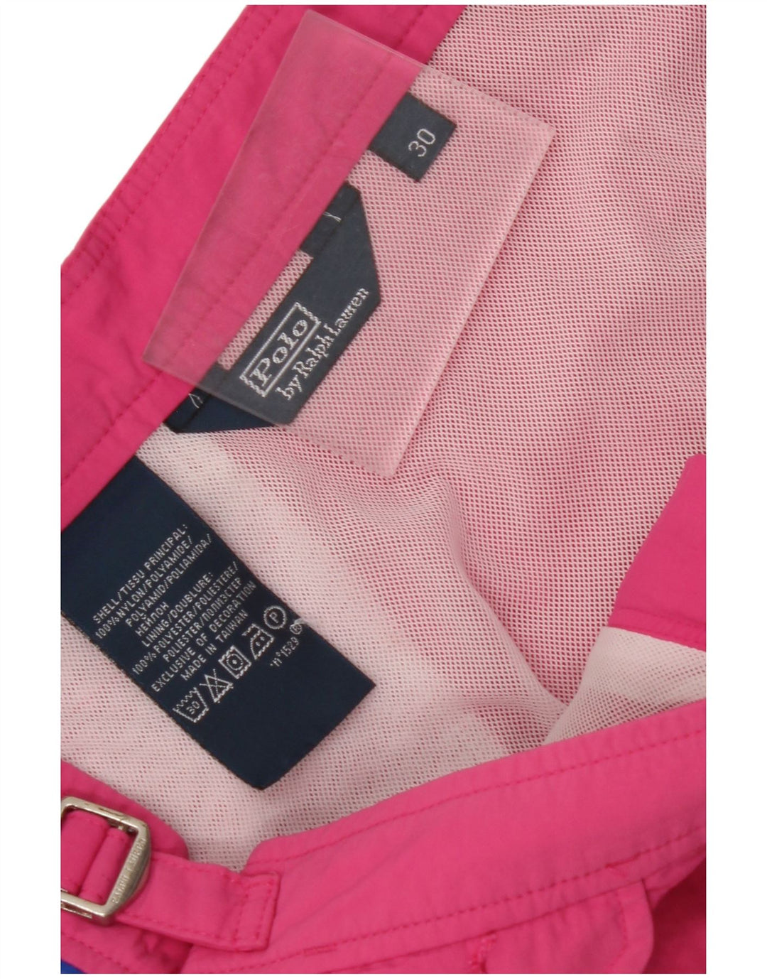POLO RALPH LAUREN Womens Swimming Shorts UK 14 Medium  Pink Colourblock