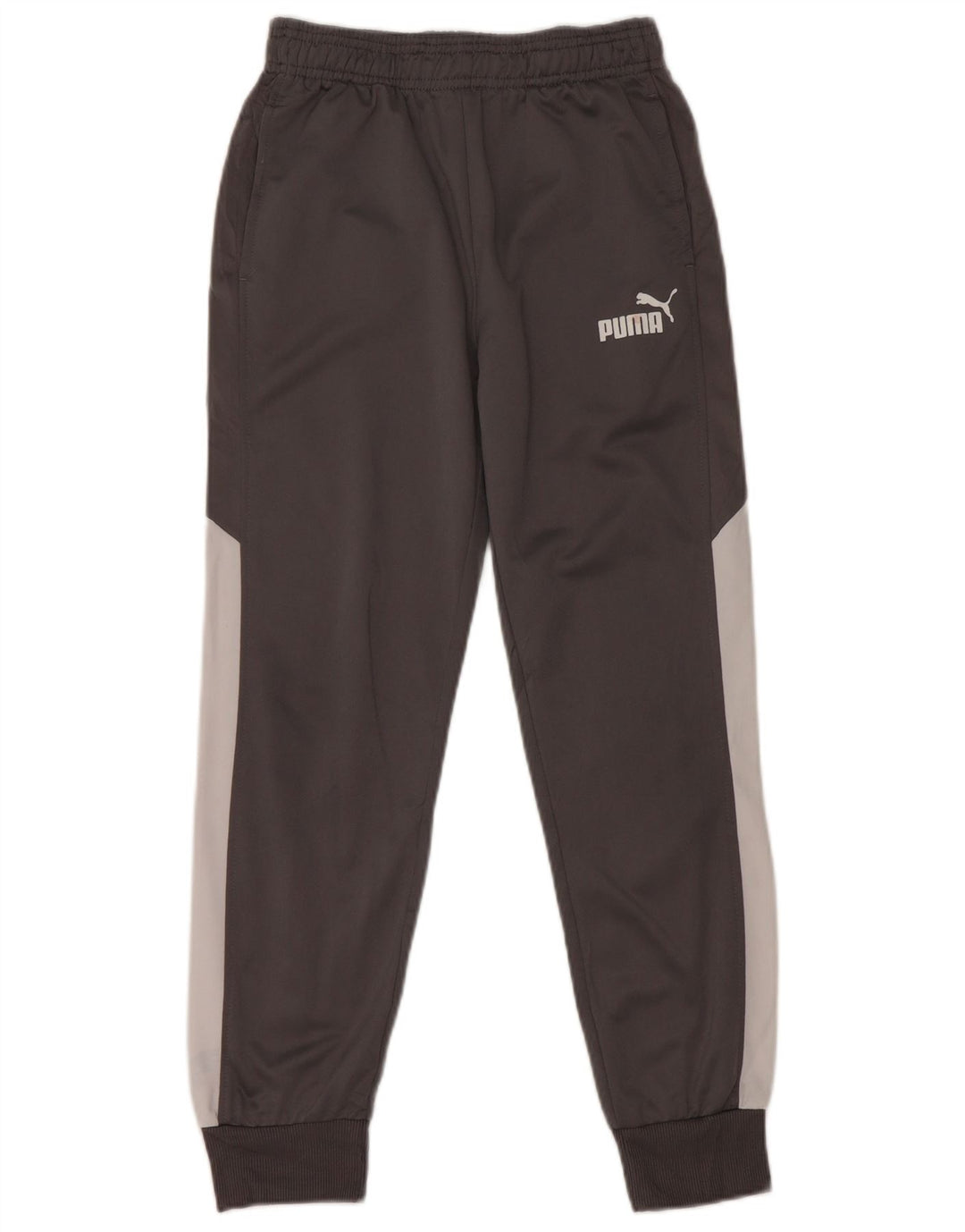 Puma Boys Tracksuit Trousers Joggers 10-11 Years Medium Grey Polyester