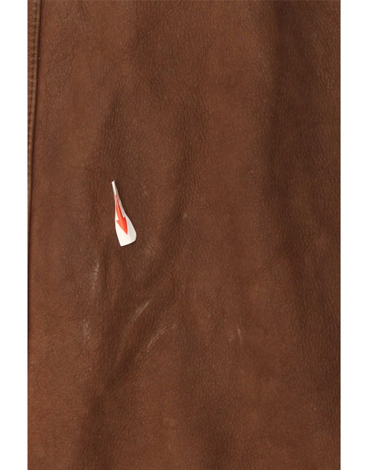Wilsons Mens Leather Coat UK 40 Large Brown