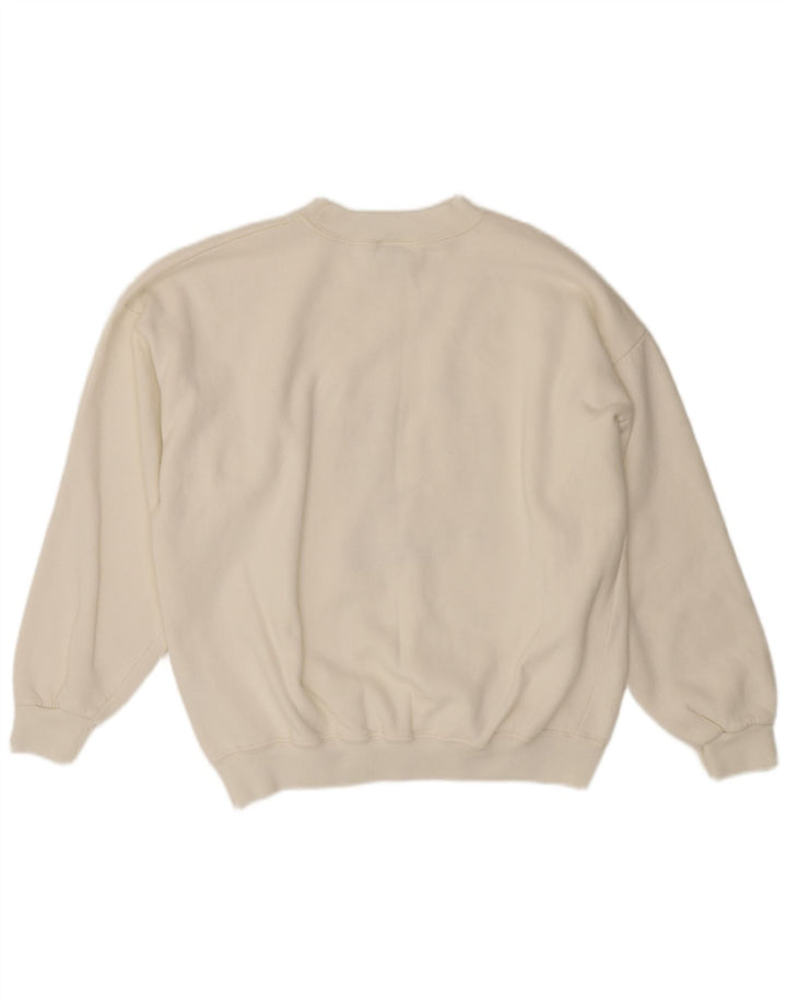 ACORN Womens Crew Neck Jumper Sweater UK 16 Large White Acrylic