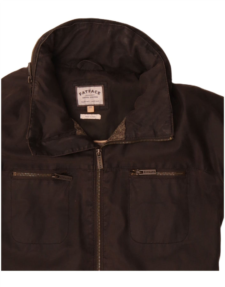 Fat Face Womens Utility Jacket UK 10 Small Brown Cotton