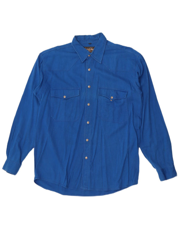 Fieldwork Mens Shirt Medium Blue Cotton