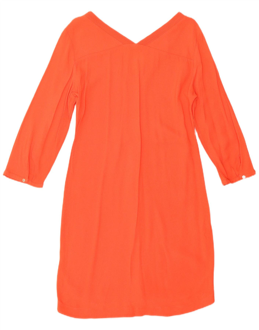 Massimo Dutti Womens 3/4 Sleeve Sheath Dress UK 8 Small Orange