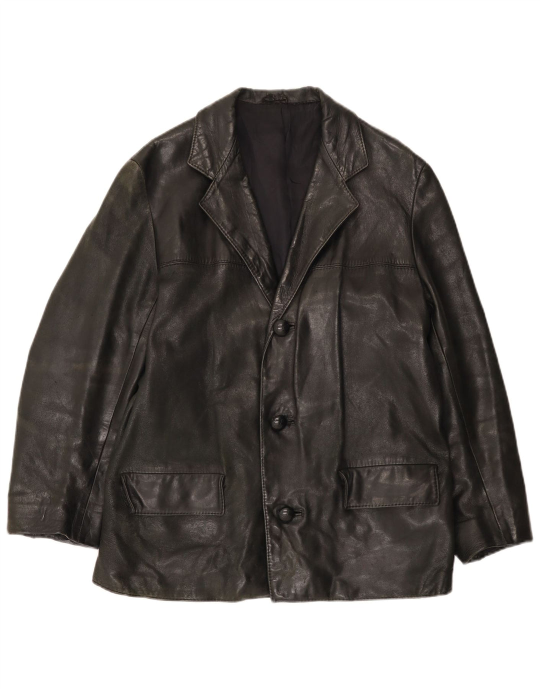 Vintage Mens Leather Jacket UK 38 Medium Black