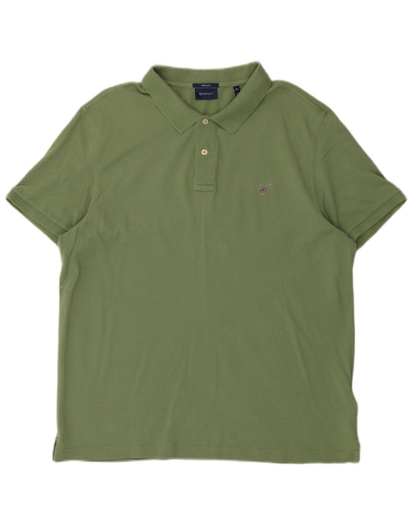Gant Mens Regular Polo Shirt 2XL Khaki Cotton