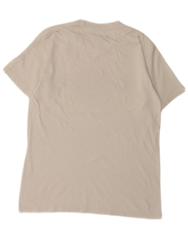 Hard Rock Cafe Mens Amsterdam Graphic T-Shirt Top Medium Off White Cotton